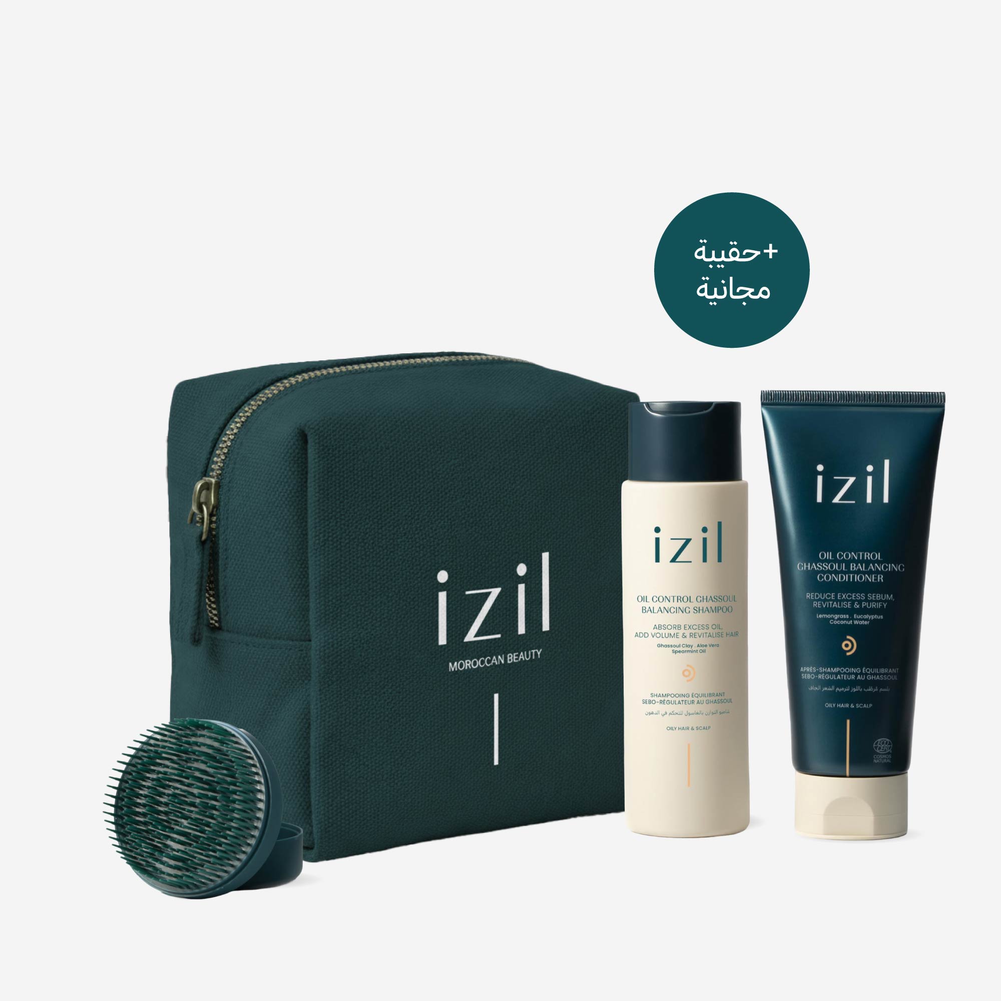 ثنائي التوازن والتحكّم في الزيوت للشعر